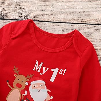 Tenue Noel Bebe Fille, Vêtements Noël Bébé Barboteuse, Robe Noel Bebe Manches Longues, Robe Noel Bebe Fille à Carreaux Rouge, Costume Bebe Noel Fille Ensemble Jupe + Bandeau (3-18 Mois