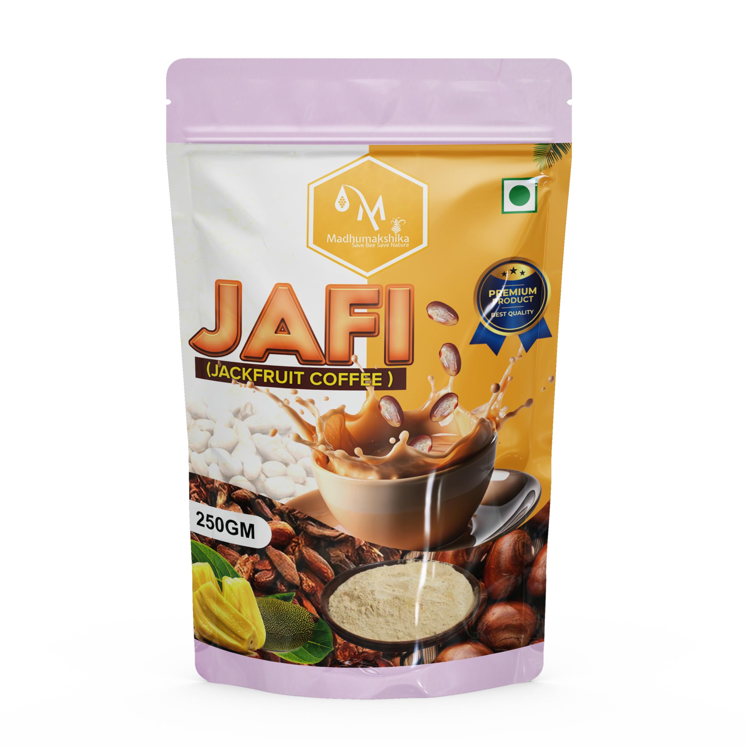 Madhumakshika Caffeine-Free Jackfruit Coffee 250 gm | 100% Natural, Roasted Jackfruit Seed, Cardamom Seeds | Rich In Fiber, Good For Skin And Eyesight | High In Protein (B0DF38N87F) Amazon Price History, Amazon Price Tracker