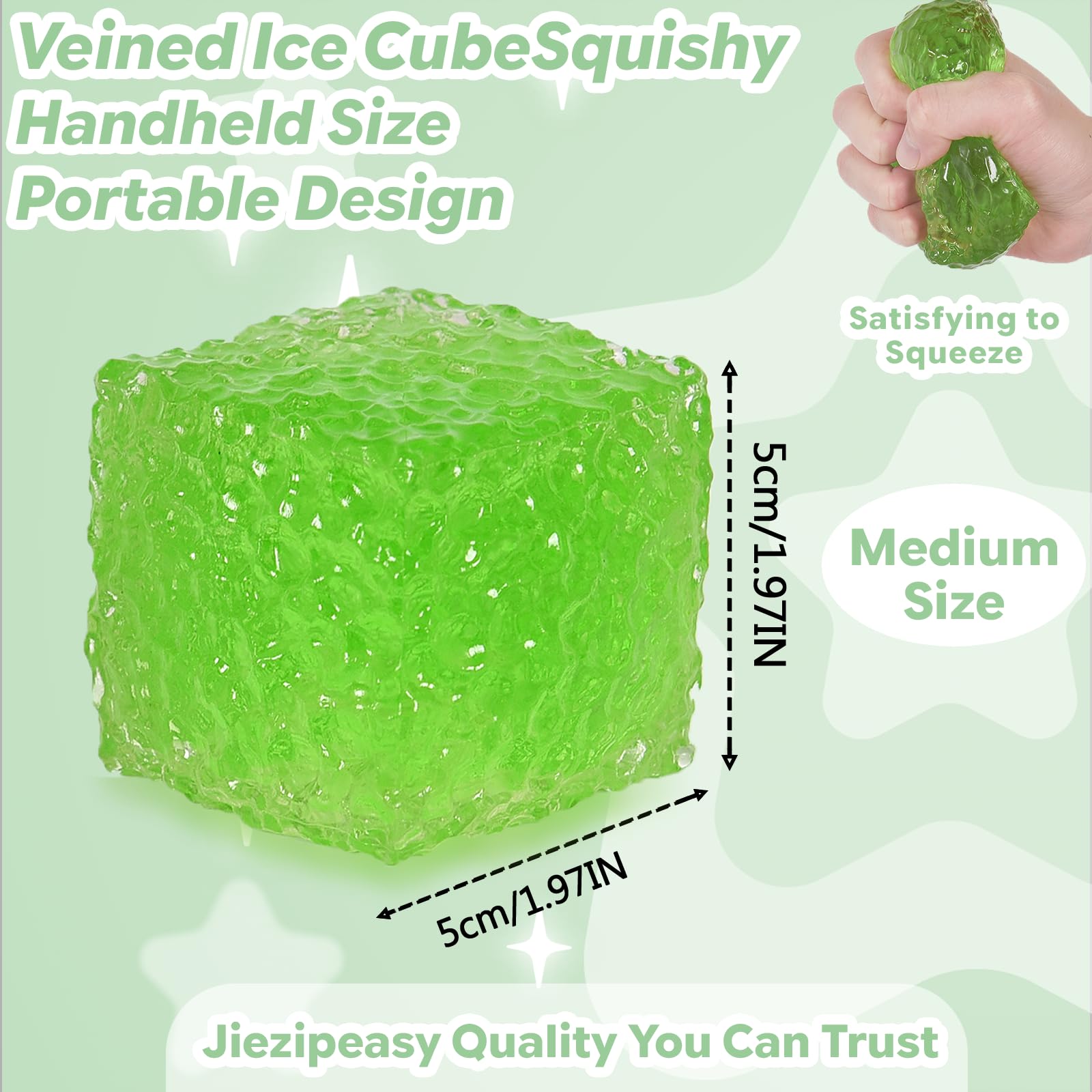 Jiezipeasy Honeycomb Cube Squishy Toy, Soft TPR Gel Stress Relief Squeeze Toy, Slow-Rising Sensory Fidget for Kids & Adults - Image 4