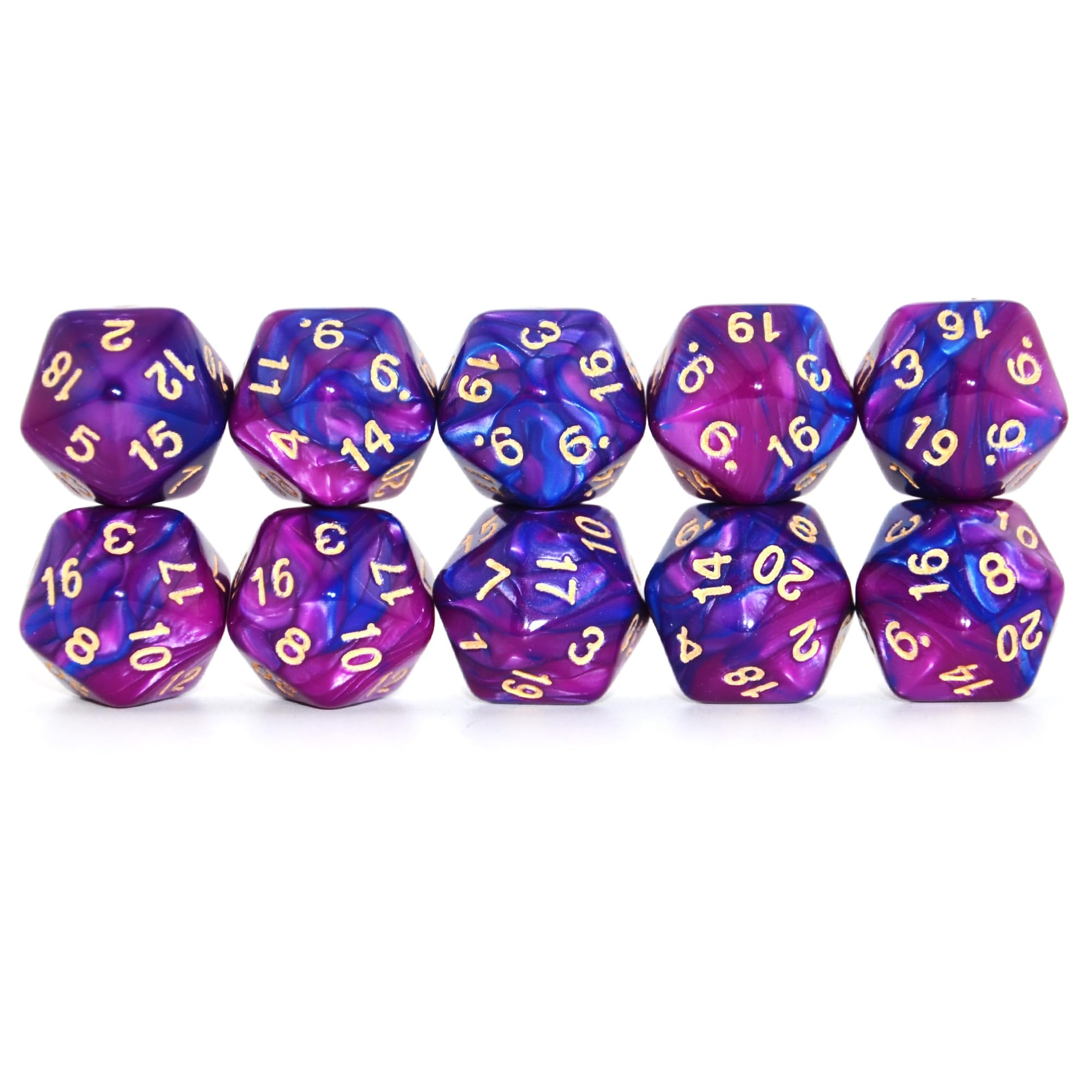 SmartDealsPro 10-Pack 20 Sided Dice D20 Polyhedral Dice for DND RPG MTG Table Game (Color 12), 2 cm - Image 4