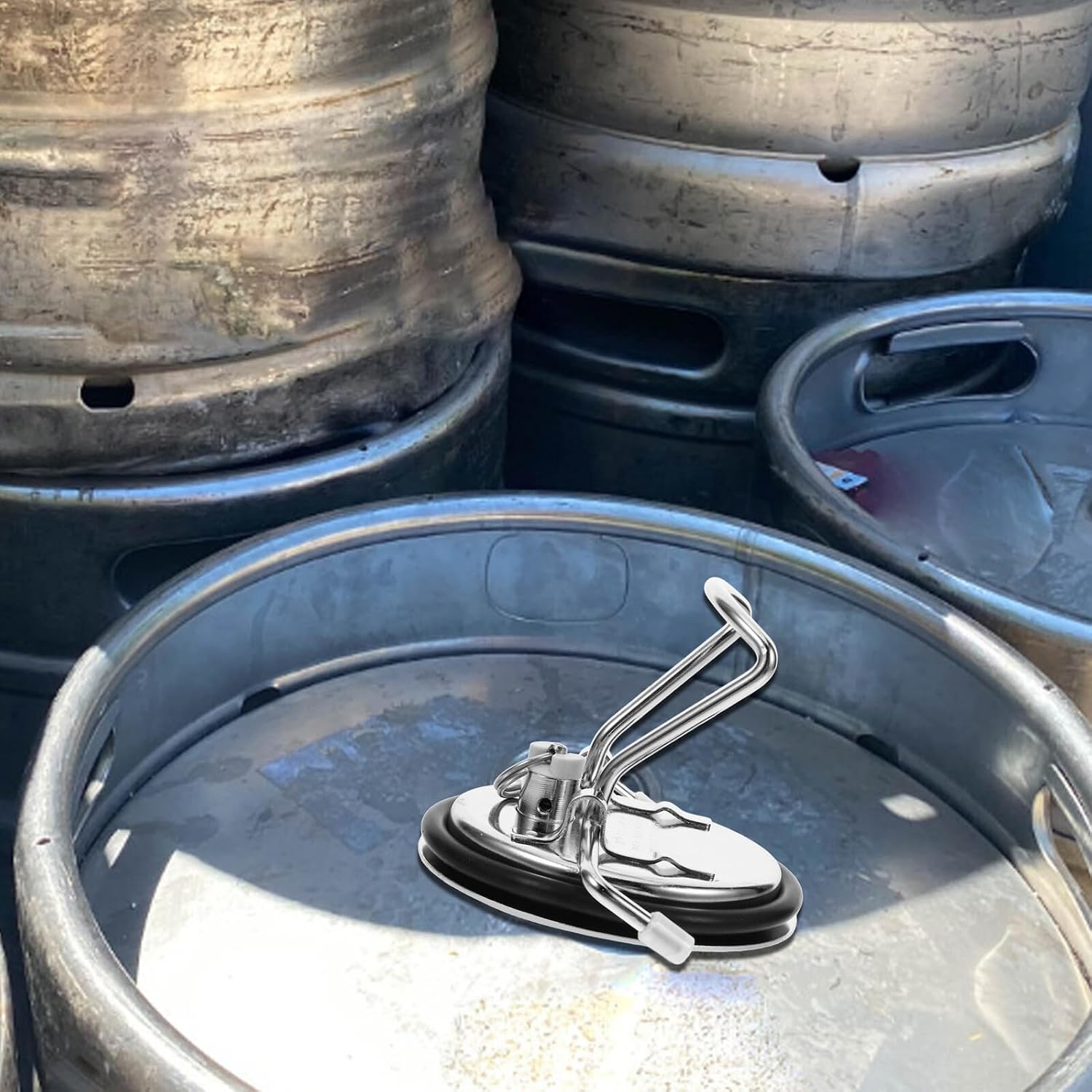 Stainless Steel Beer Keg Lid with Sturdy Seal, Homebrew Storage Keg Cover for Beverage Buckets and Soda Barrels, Metal Drink Bucket Cap for Brewing and Bar Use
