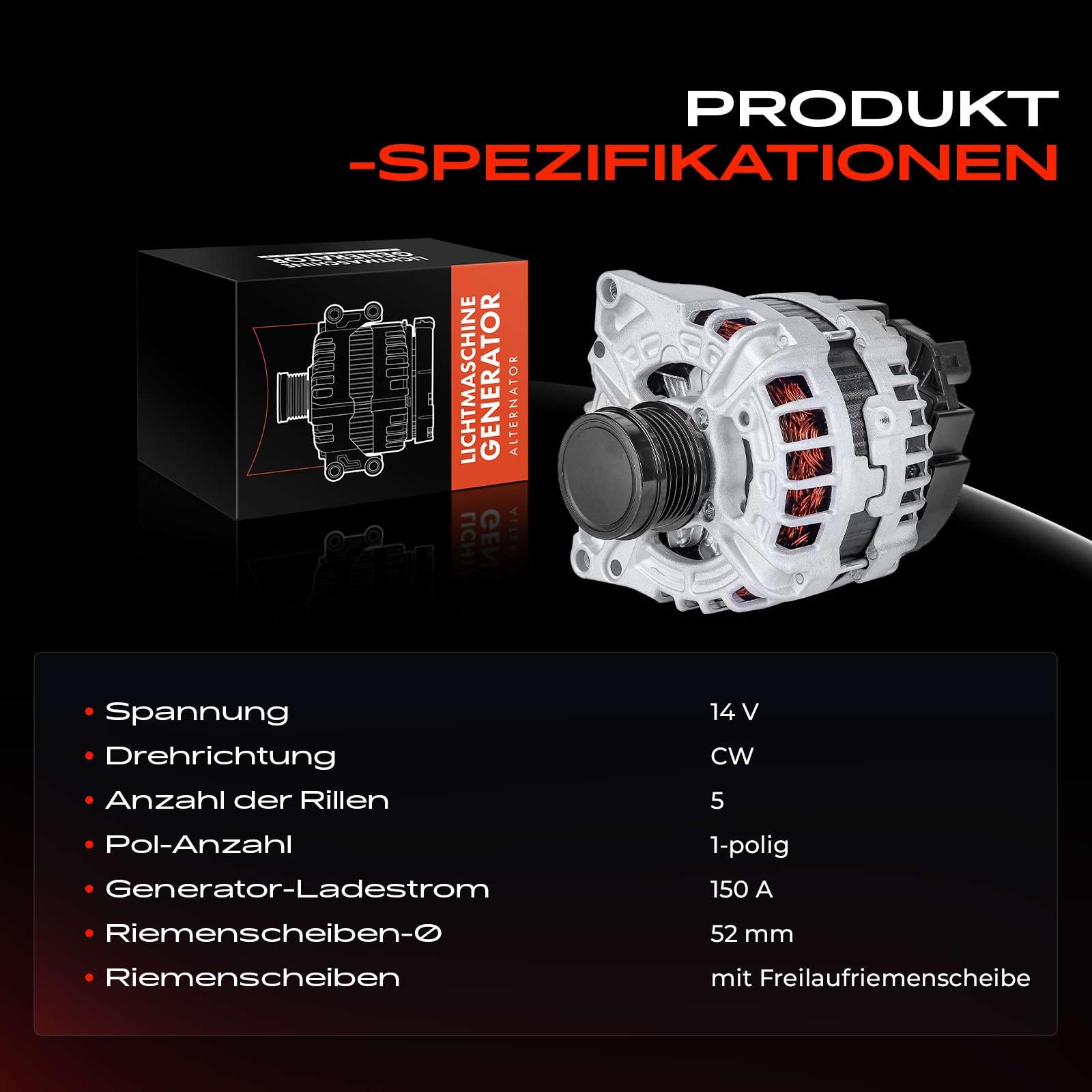 Frankberg Lichtmaschine Generator 150A A0009061903