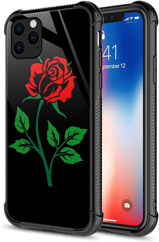 Amazon Com Carloca Compatible With Iphone 12 Pro Max Case Red Rose Vector Iphone 12 Pro Max Cases For Girls Graphic Design Shockproof Anti Scratch Drop Protection Case For Apple Iphone 12 Pro Max Cell