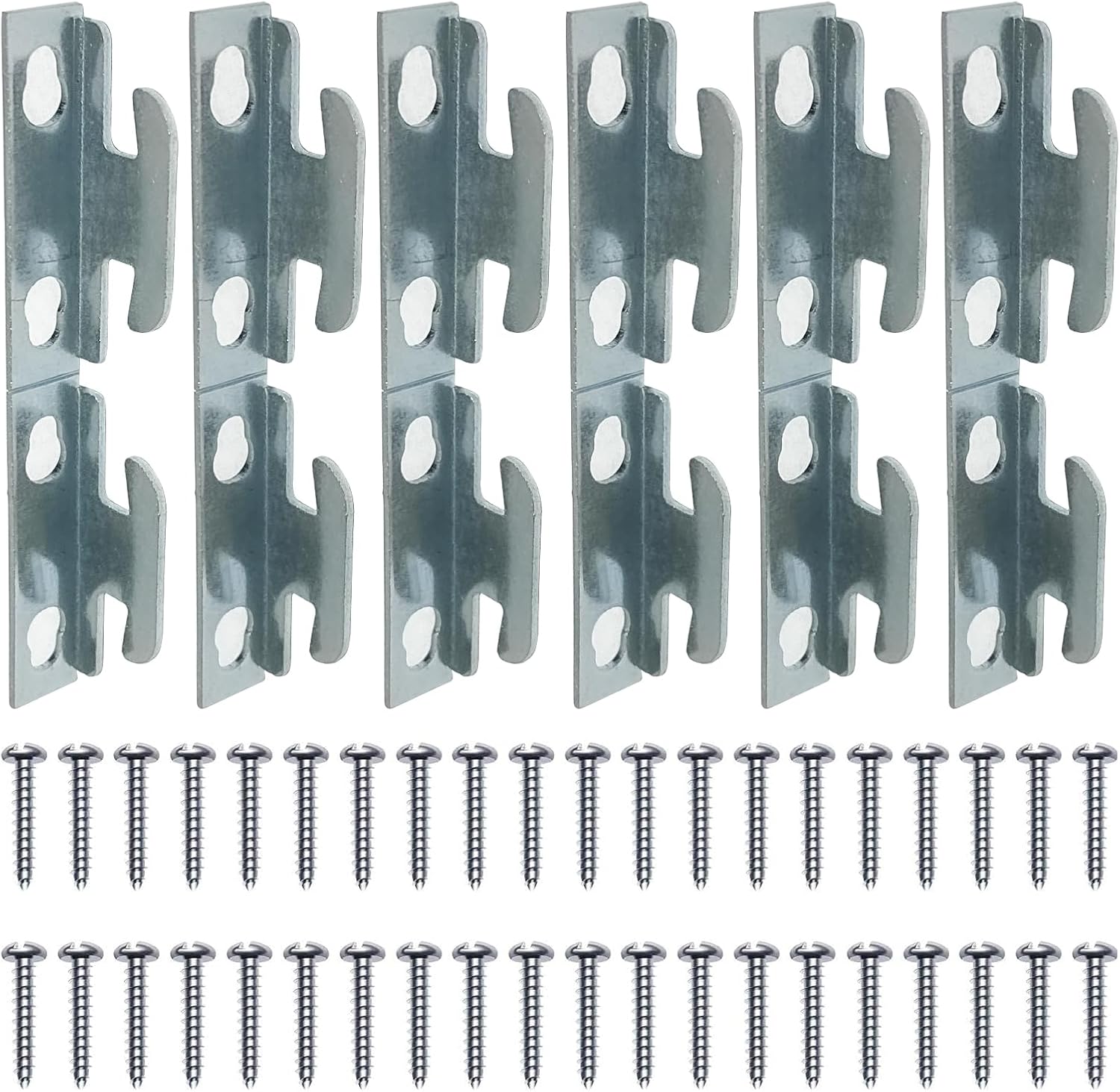 XJKJ 12 PCS Curtain Rod Bracket Curtain Rod Hardware Brackets Curtain Rod Single Bracket Spreader Wall Bracket Hooks Curtain Rod Hooks for Wall