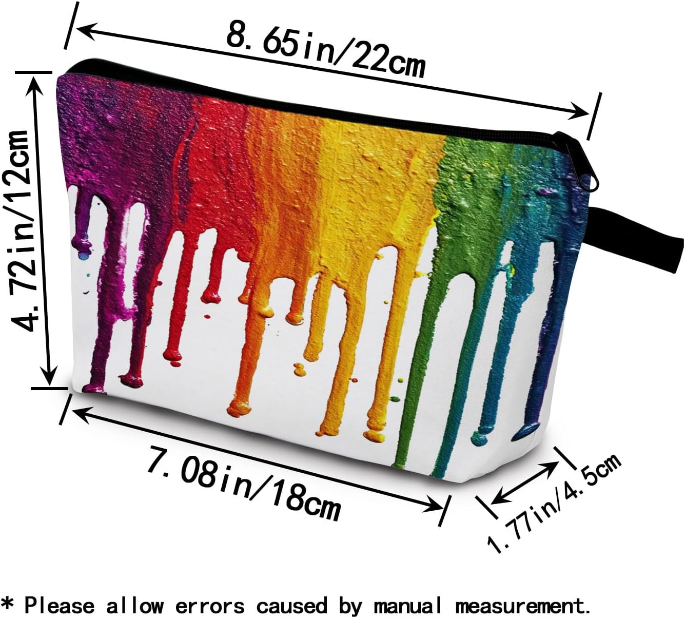 Colorful Paint Print Small Cosmetic Bag image 2