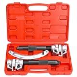 2pcs Coil Spring Compressor Tool Heavy Duty Macpherson Strut Spring Compressor Set with Safety Bracket for Car Truck ATV UTV, 2200 LB Capacity