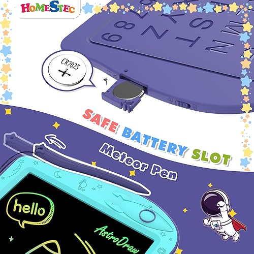 Miniatura 4 de Astrodraw - Bloc de dibujo, colorida tableta de escritura LCD para niños, tablero de garabatos para niños pequeños de 3, 4, 5, 6 años, juguete