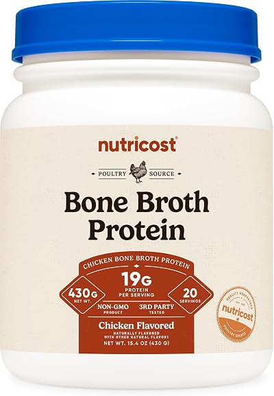 Nutricost Chicken Bone Broth Protein (Chicken Flavored, 20 Servings)