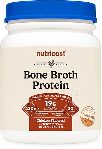 Nutricost Chicken Bone Broth Protein (Chicken Flavored, 20 Servings)