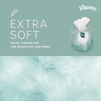 Kleenex Professional Naturals Facial Tissue, Bulk (21272), 2-Ply, White, Upright Cube Boxed Format, Designed for Business (90 Tissues/Box, 36 Boxes, 3,240 Sheets/Case)