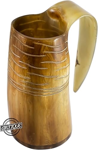 Miniatura 5 de Tazas de cerveza medievales vikingas con cuerno de cerveza, hechas a mano, cuerno de buey, el mejor regalo de fiesta para él y ella