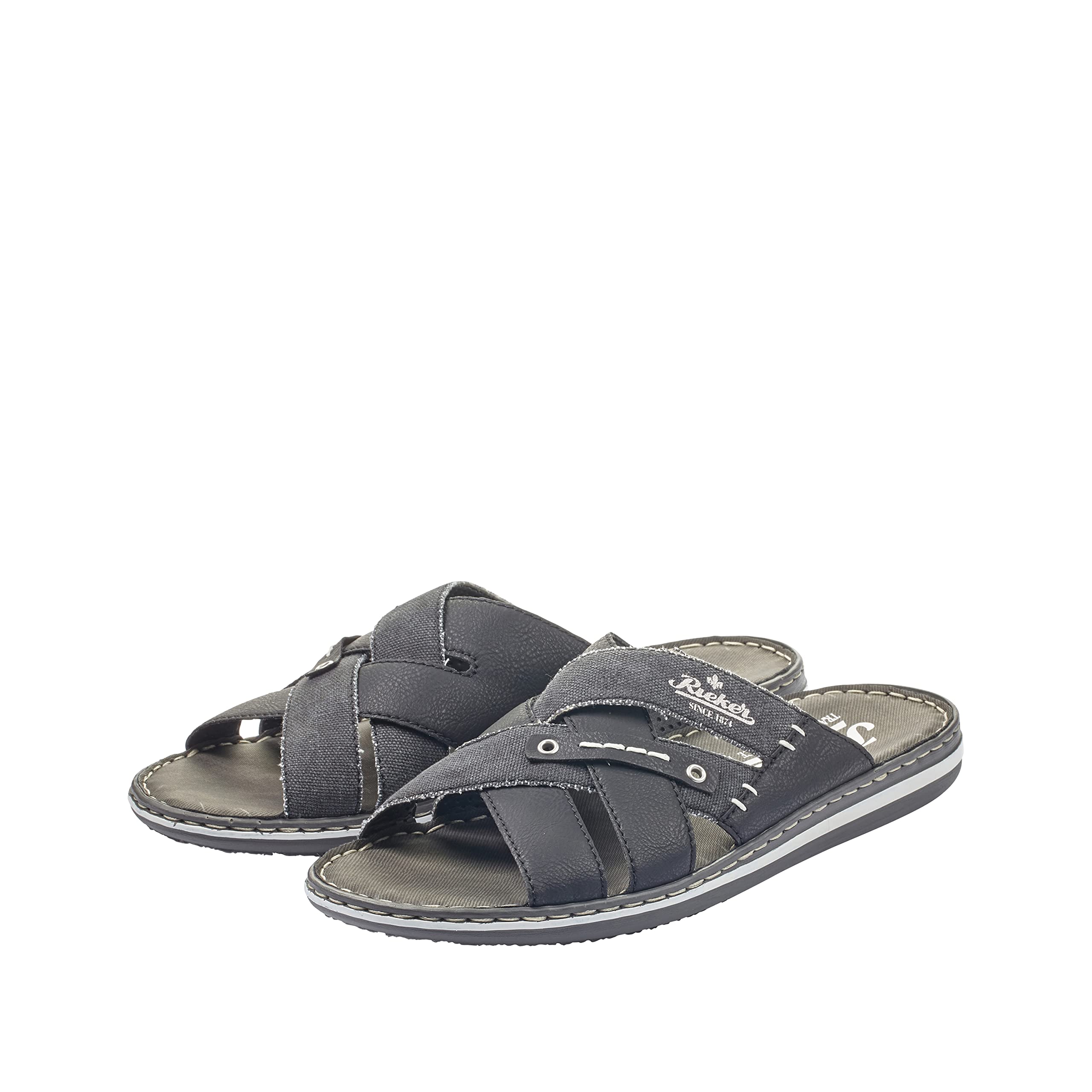 Rieker 25199-43 Herren Pantolette Synthetik grau