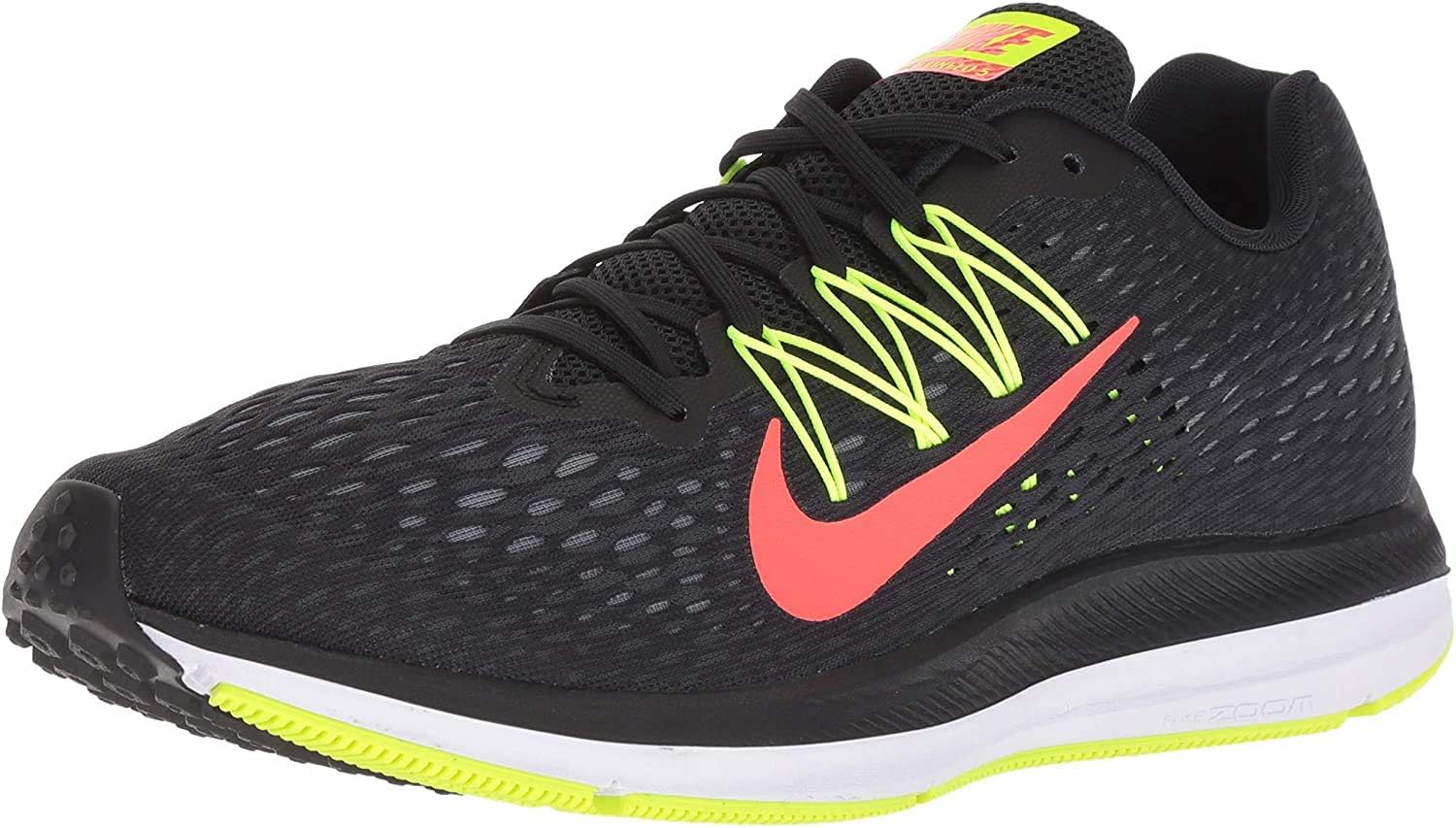 Nike Men's Air Zoom Winflo 5 (Black/Bright Crimson-Volt, 9)