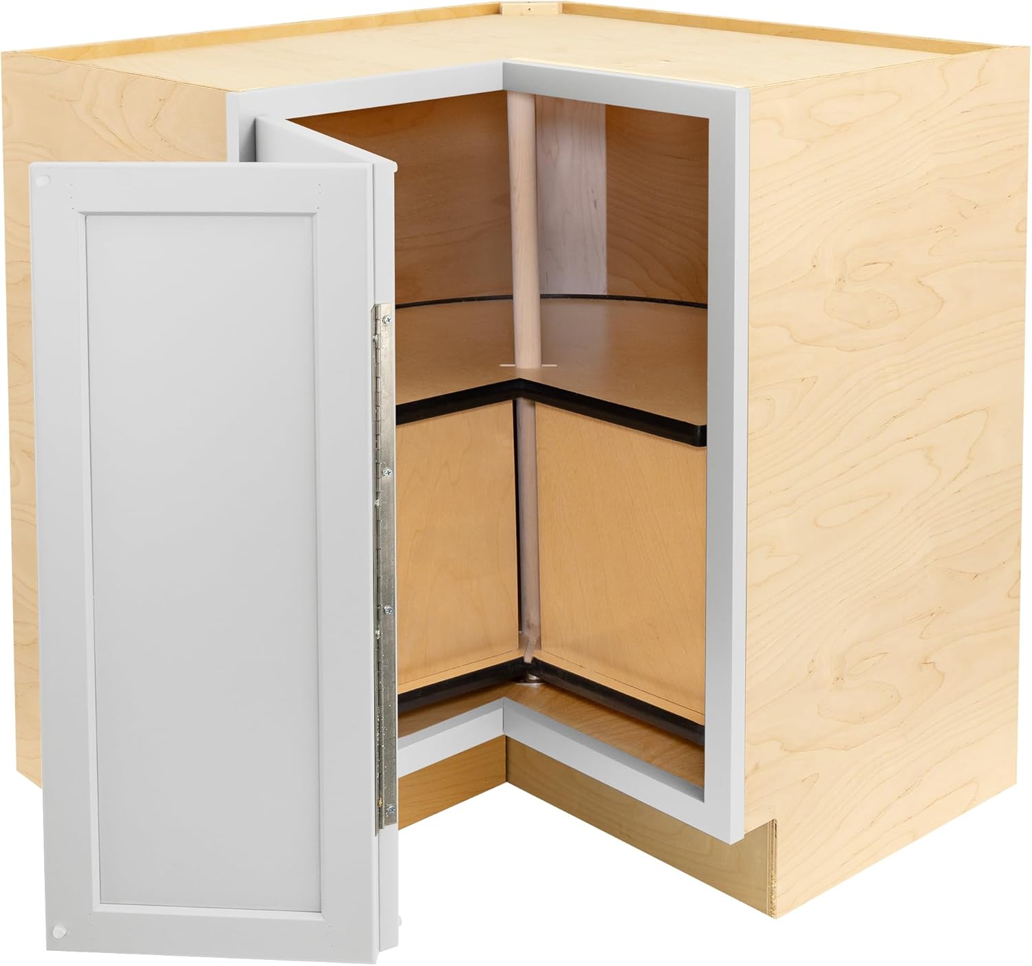 Quicklock RTA (Ready-to-Assemble) | Base Kitchen Cabinets - Shaker Style | Made in America (Pure White, 18" D x 30" W x 34.5" H Lazy Susan)