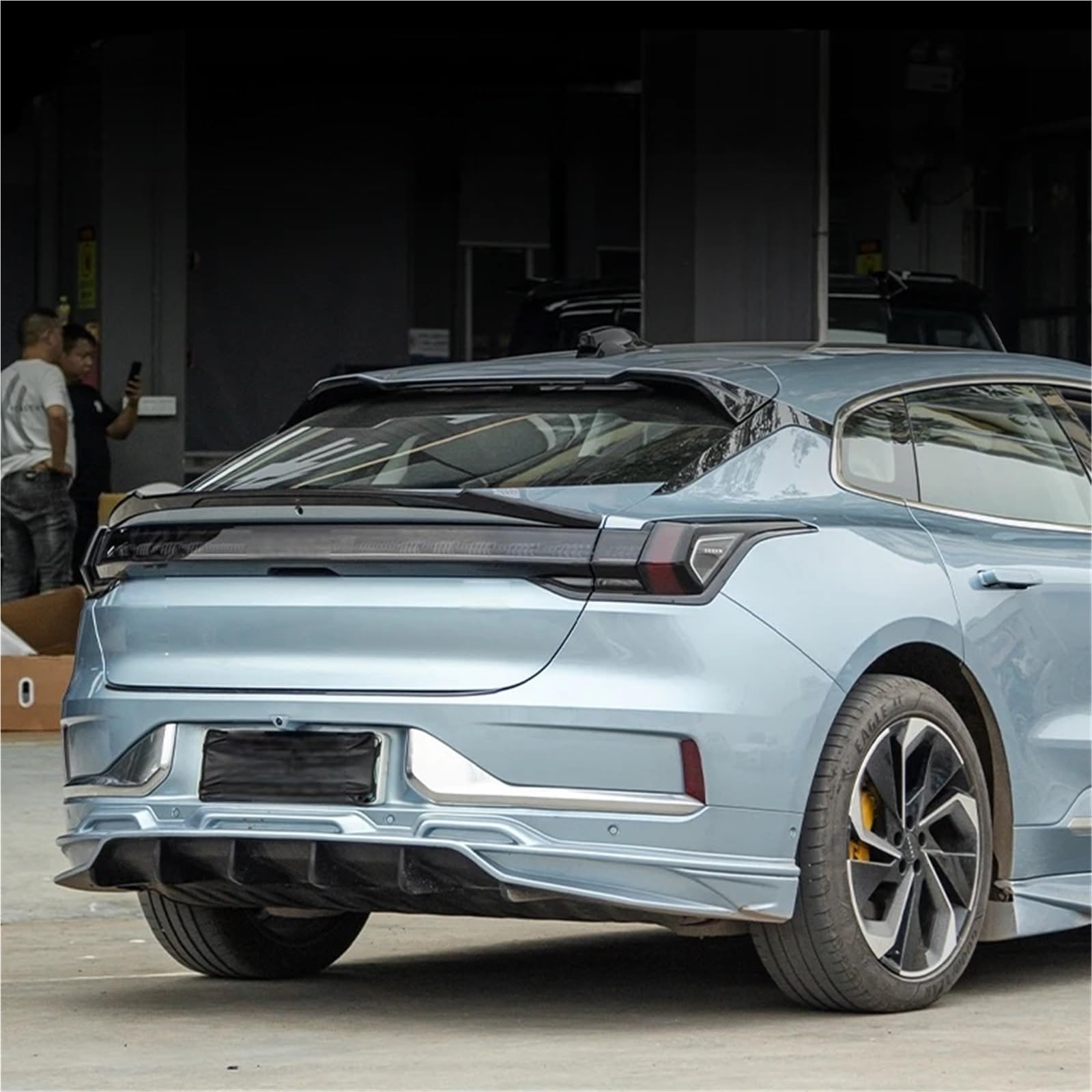 MC racing Spoiler bagażnika kompatybilny z ZEEKR 001 2021 2022 2023 EV MC małe ciśnienie tylna owiewka Sport puszczania samolotów Zeekr akcesoria samochodowe(Glossy black)