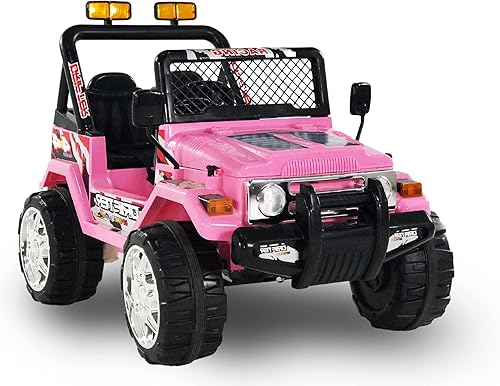 Miniatura 1 de First Drive Wrangler Truck - Coche eléctrico de 12 V con mando a distancia reproducción de MP3 cable auxiliar ruedas de alta calidad color negro