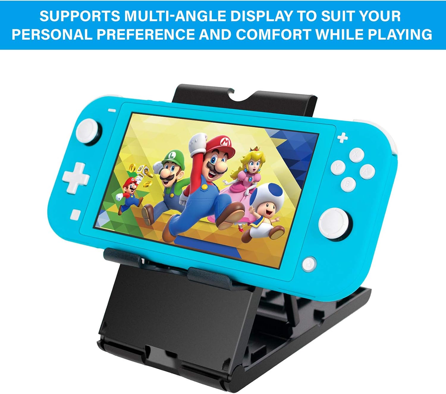 Switch Lite Accessories Bundle kit - Case & Screen Protector Compatible with Nintendo Switch Lite, Table Stand, Games Holder, TPU Grip Case, 6 pcs Cult Cat Thumb-Grip & More (Hestia Goods Gift Pack)