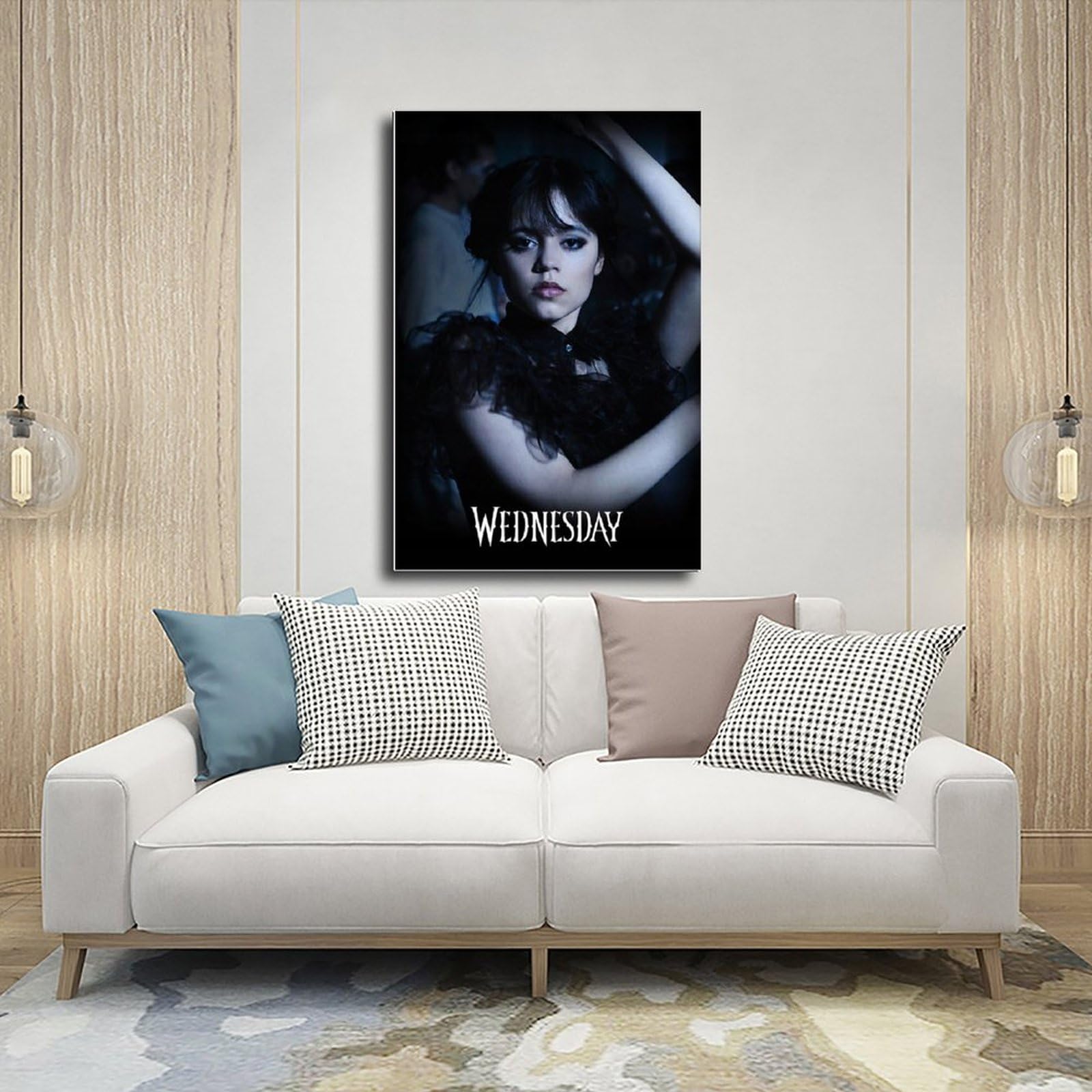 AhCor Poster De La Série Mercredi (Wednesday) – Impression Sur Toile 50 X 75 Cm, Sans Cadre, Décoration Chambre Ou Bureau