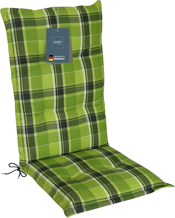 LILENO HOME Gartenstuhl Auflagen als [1er Set Hochlehner] in Karo