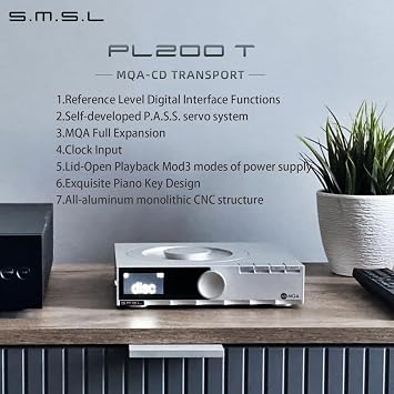 SMSL PL200T Transport CD Player USB/CD Input Reference-Level CD Playback
