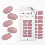 Gel Nail Strips No UV Light Needed - 34 Pcs Fully Cured Gel Nail Polish Stickers, 14+ Day Salon Quality Nail Wraps for Women, Easy Apply Toxin-Free Manicure Kit (Barcelona Blush)