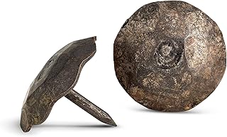 10 Pack - Iron Clavos Decorative Nails 1.25 inch - Unfinished - Decorative Accent for Home Improvement - Farmhouse Shutters, Barn Door, Furniture, Carriage Gates - by Borderland Rustic Hardware