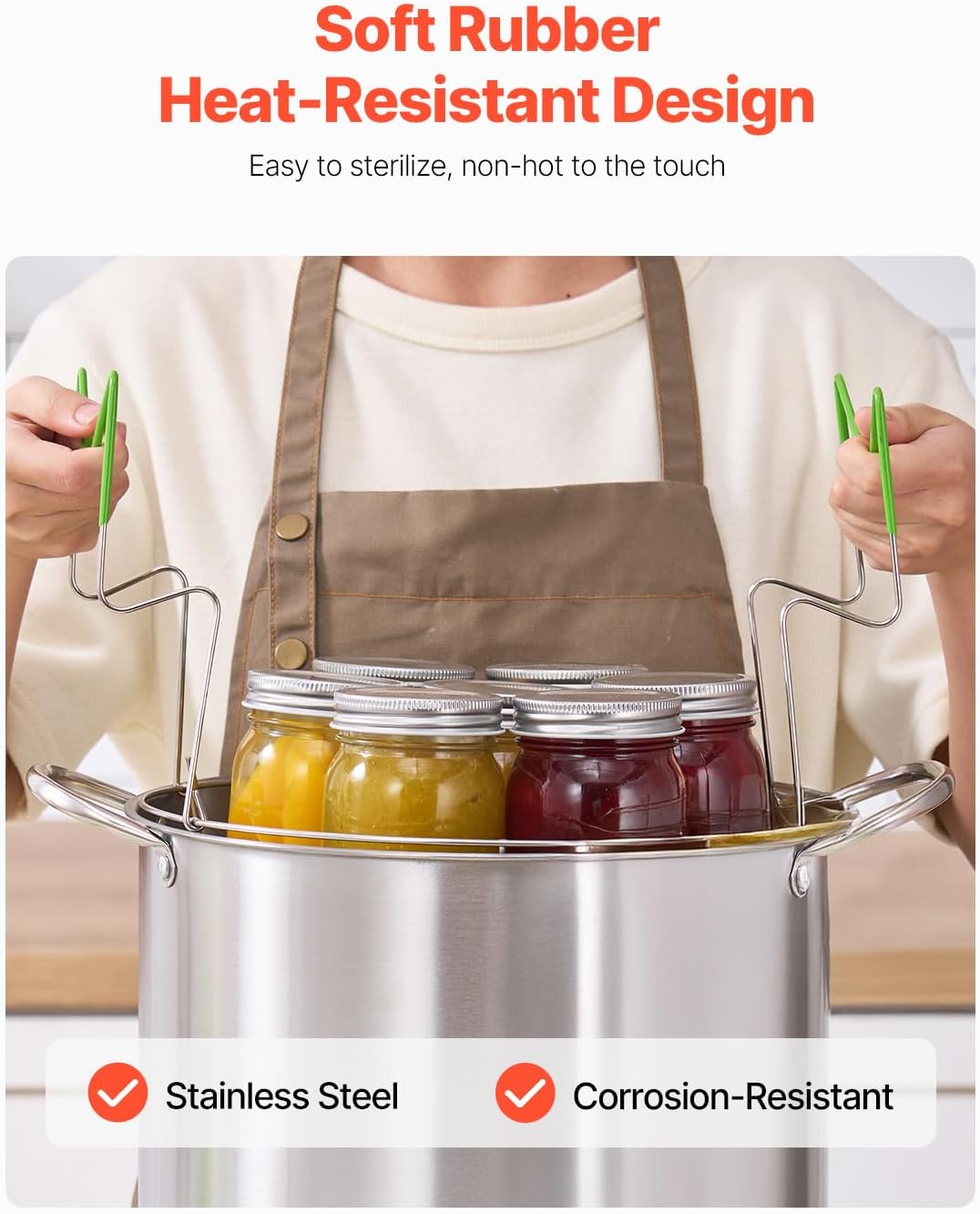 Happybuy Canning Supplies Starter Set - 9 - Piece Stainless Steel Water Bath Canning Kit Ideal for Newbies! Includes Rack, Ladle, Measuring Spoon, Funnel, Tongs, Jar Lifter & Jar Wrench