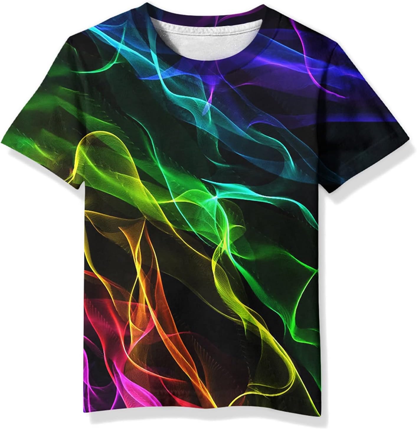 Boys Girls Shirts Short Sleeve 3D Print Graphic Funny Colorful Summer Tee Shirts for Kids 6-16 Years