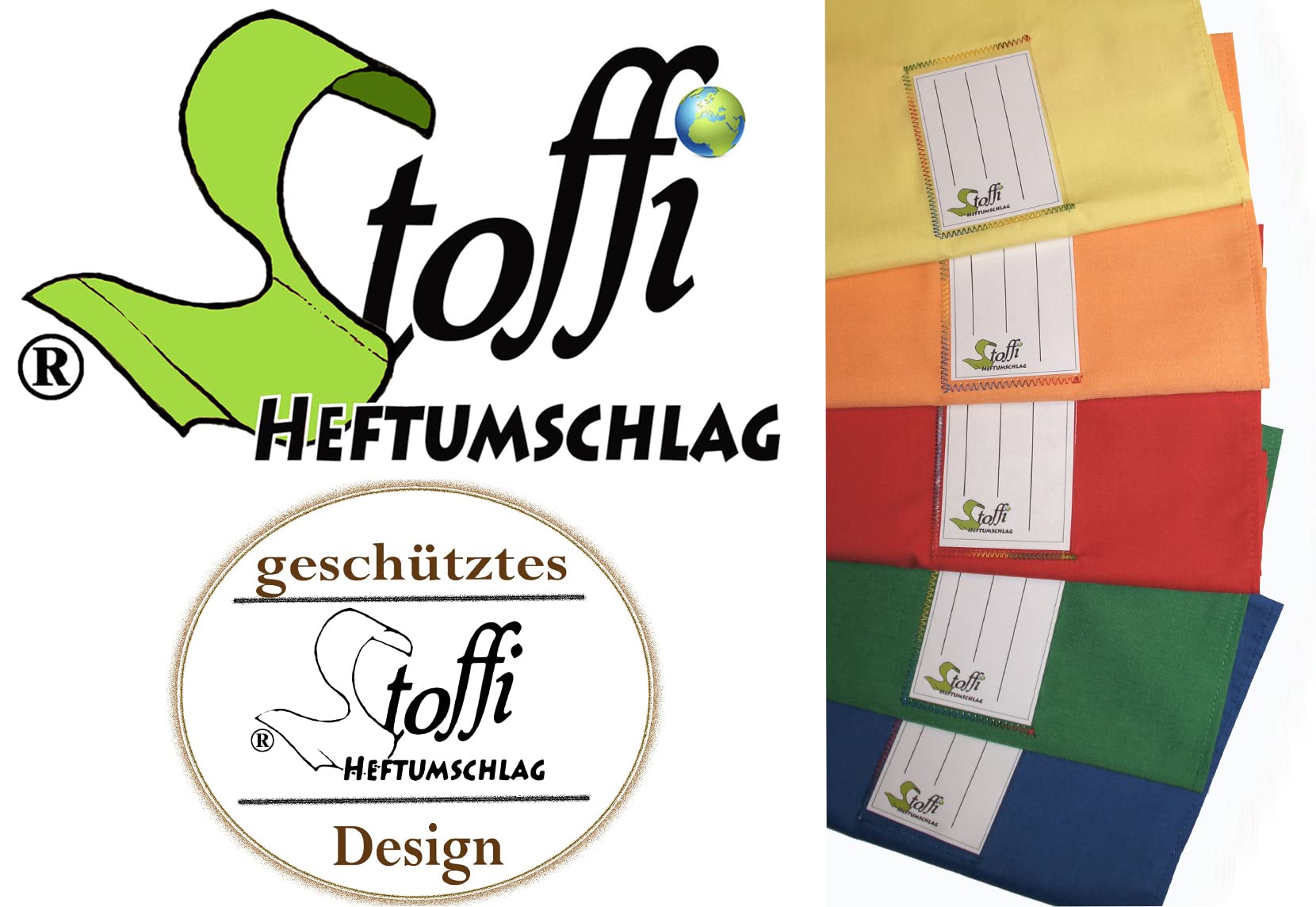 Heftschoner aus Stoff für Schulhefte Din A4 und Din A5, nachhaltig, handmade (Din A4, rosa)