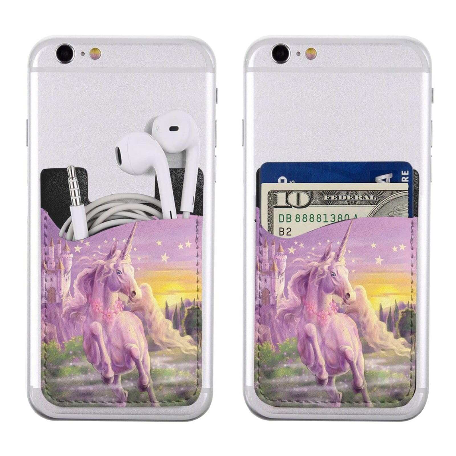 Amazon.com: Nruairly Phone Case Card Holder Princess Unicorns Rainbow  Magical Sparkle Glitter PU Leather Wallet Credit Card Holder Adhesive Cell  Phone Sleeves Compatible with Most Back of Cell Phone : Cell Phones