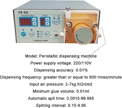 Fully automatic glue dispenser, peristaltic, adjustable speed, manual/automatic mode, suitable for all kinds of water-based