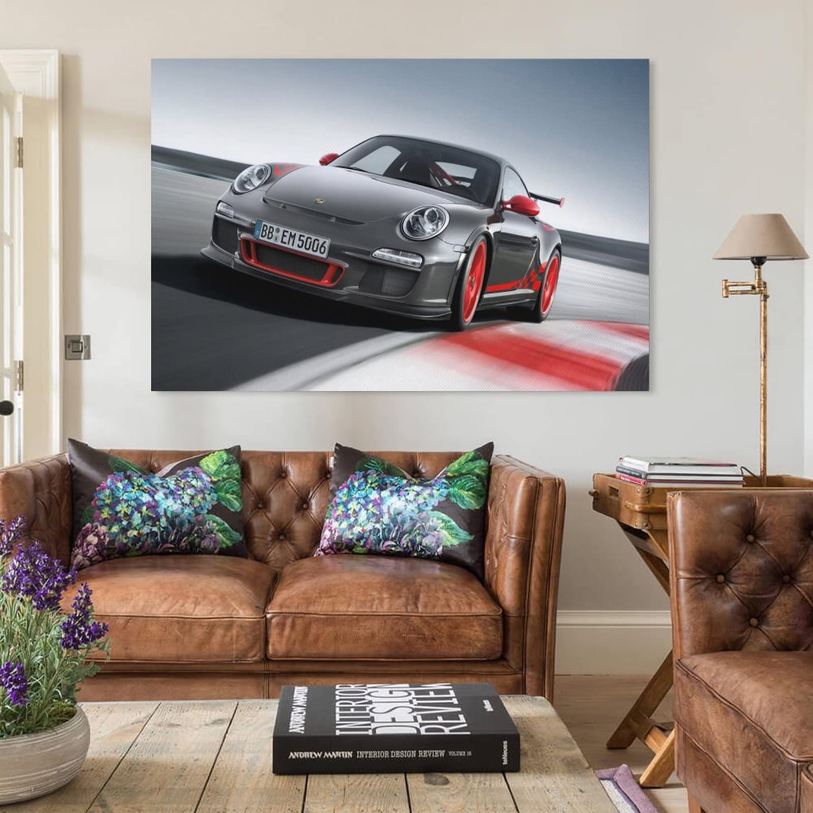 Poster Toile Anime Porsche 911 GT3 RS - Décoration Murale Moderne 30x45 Cm, Impression Haute Qualité, Pour Chambre, Salon Ou Bureau
