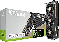 ZOTAC GeForce RTX 5080 Solid Core OC 16GB GDDR7 GPU - DLSS 4, IceStorm 3.0 Cooling, PCIe 5.0, 2640MHz Boost