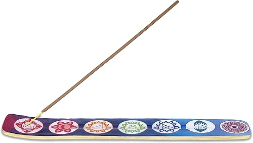 Miniatura 32 de Bless-International Quemador Tradicional Hecho a Mano de Madera Soporte para Varillas de Incienso Atrapacenizas para Aromaterapia-Meditación-Yoga