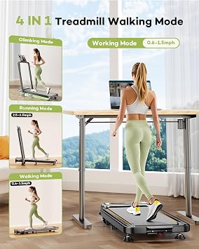 Walking Pad with 8% Incline Walking Treadmill Pad with APP