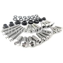 Fairings Bolts Screws Fasteners Kit Set Made in USA for 1994 1995 1996 YZF600 - Silver