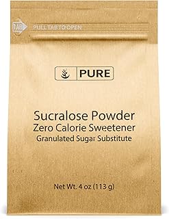 Pure Original Ingredients Sucralose Powder (4 oz) Zero Calorie Sweetener, Sugar Substitute, Great for Cooking & Baking.