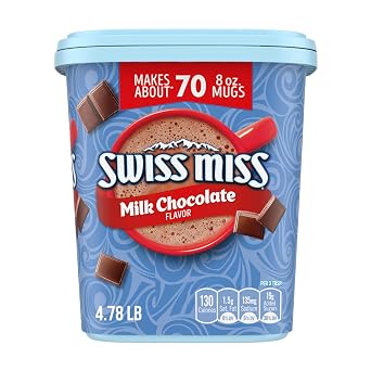 Swiss Miss Milk Chocolate Flavored Hot Cocoa Mix, Hot Cocoa Bar Supplies, 76.55 oz. Canister