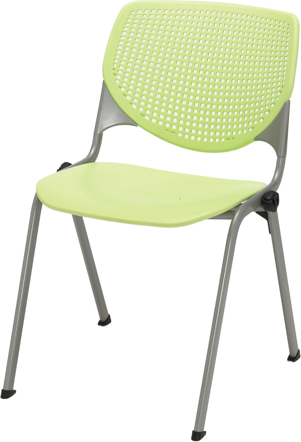 KFI Seating KOOL Poly Stack Chair with Casters, Coral,