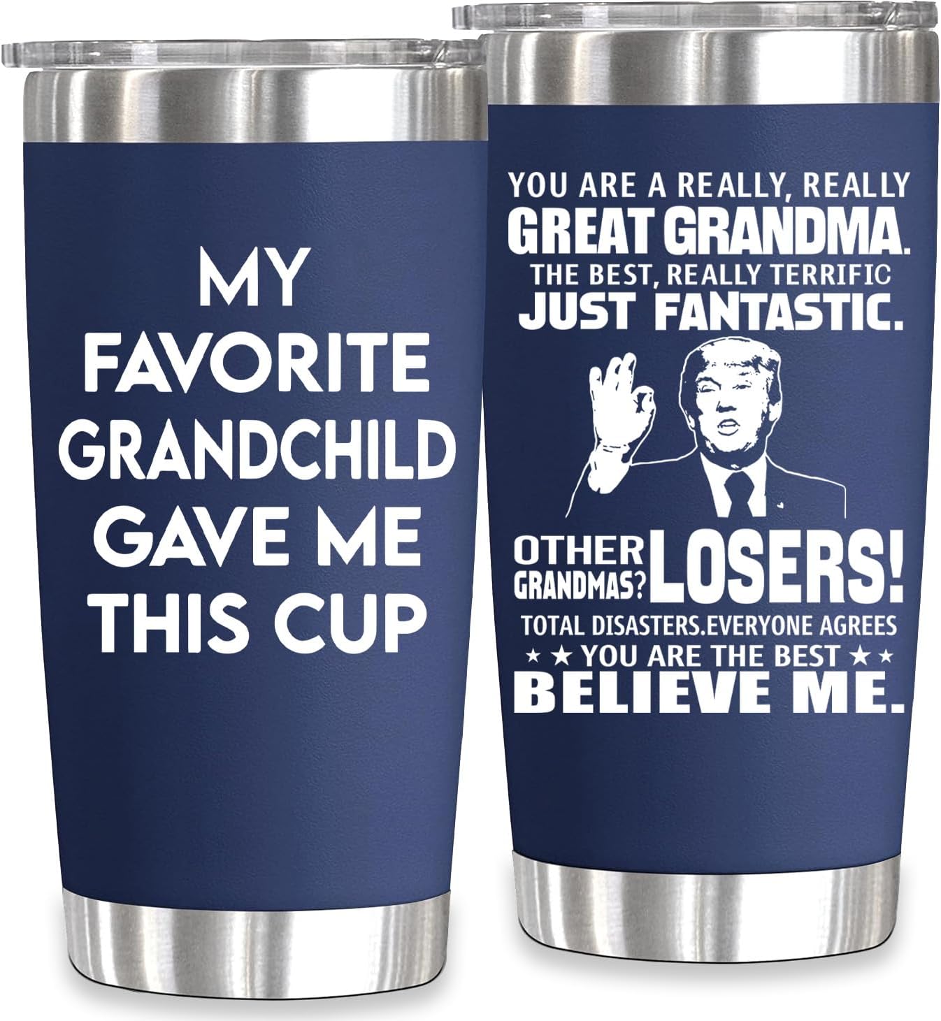 Grandma Gifts from Granddaughter, Grandson - Mothers Day Gifts for Grandma - Birthday Gifts for Grandma, Gigi, Nana, Mimi, Grammy from Grandchild - 20 Oz Tumbler Blue(Grandchild)
