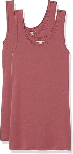 Amazon Essentials Women's Slim-Fit Vest, Pack of 2, Plum, M - 1