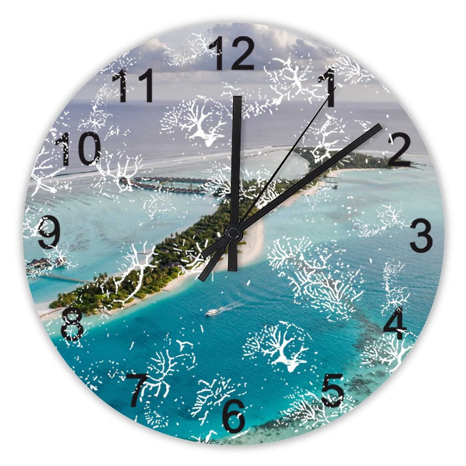 Horloge murale sans tic-tac pour bureau et espaces de travail