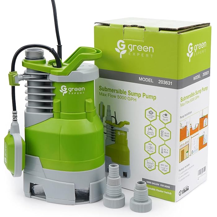 Buy Green Expert 1.5HP Submersible Sewage Pump High Flow for Draining