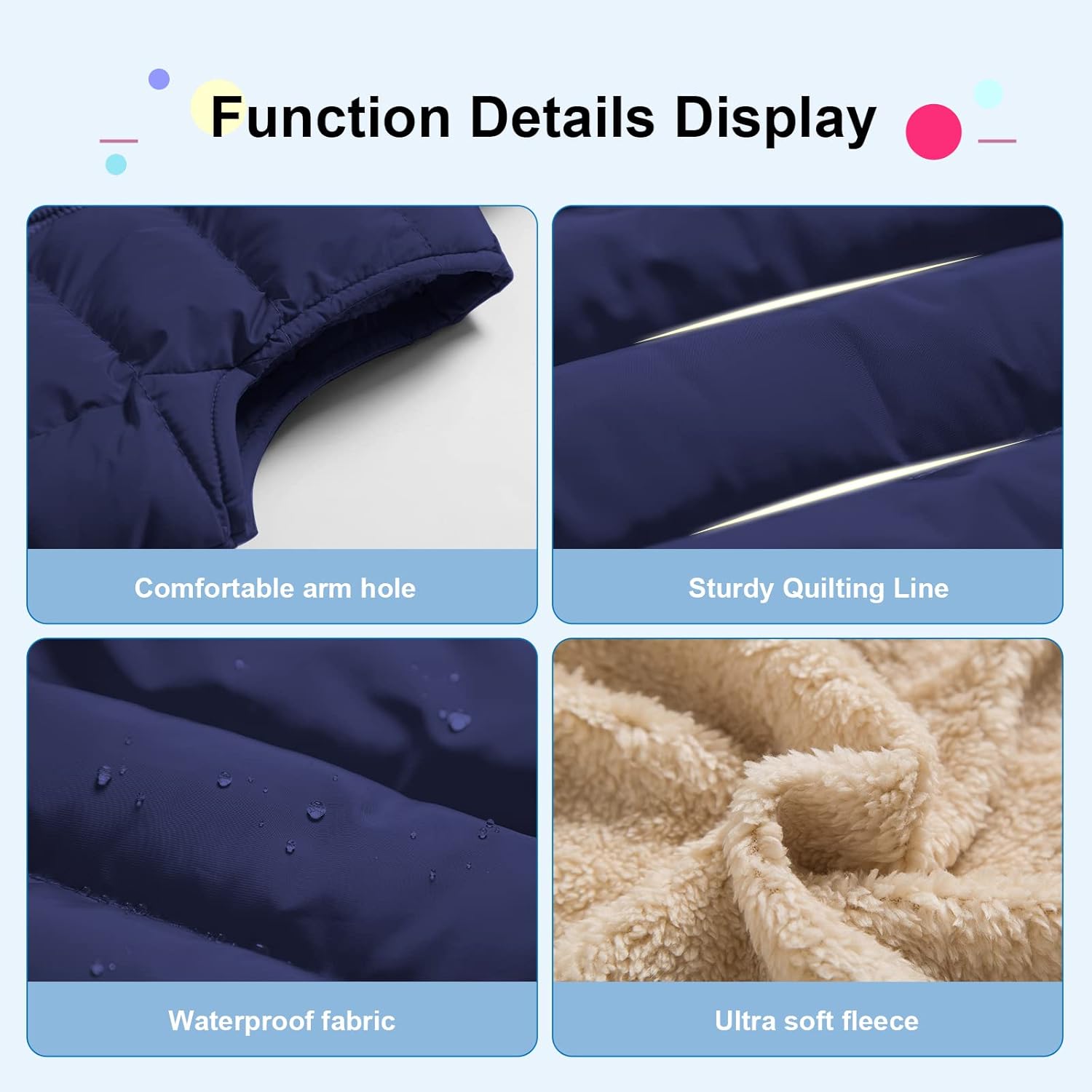 Pursky Girl's and Boy's Hooded Warm Puffer Vest Outerwear Soft Flannel Lined Insulation Waistcoat - Image 7