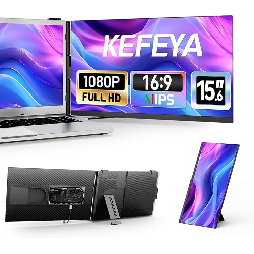KEFEYA Laptop Screen Extender, FHD 1080P IPS Portable Monitor for Laptop