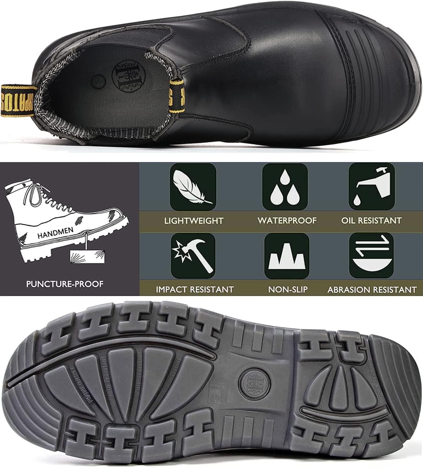 CEBU Ax Grip – Botas De Trabajo Para Hobre Con Puntera Suave, Cuero