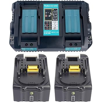 2x 18v 5ah Bl1850 Batterie Dc18rd Chargeur Rapide Double Pour Makita Bl1830 Bl1840 Radio Dmr100 Dmr101 Dmr102 Dmr103b Dmr104 Dmr105 Dmr108 Amazon Fr Bricolage