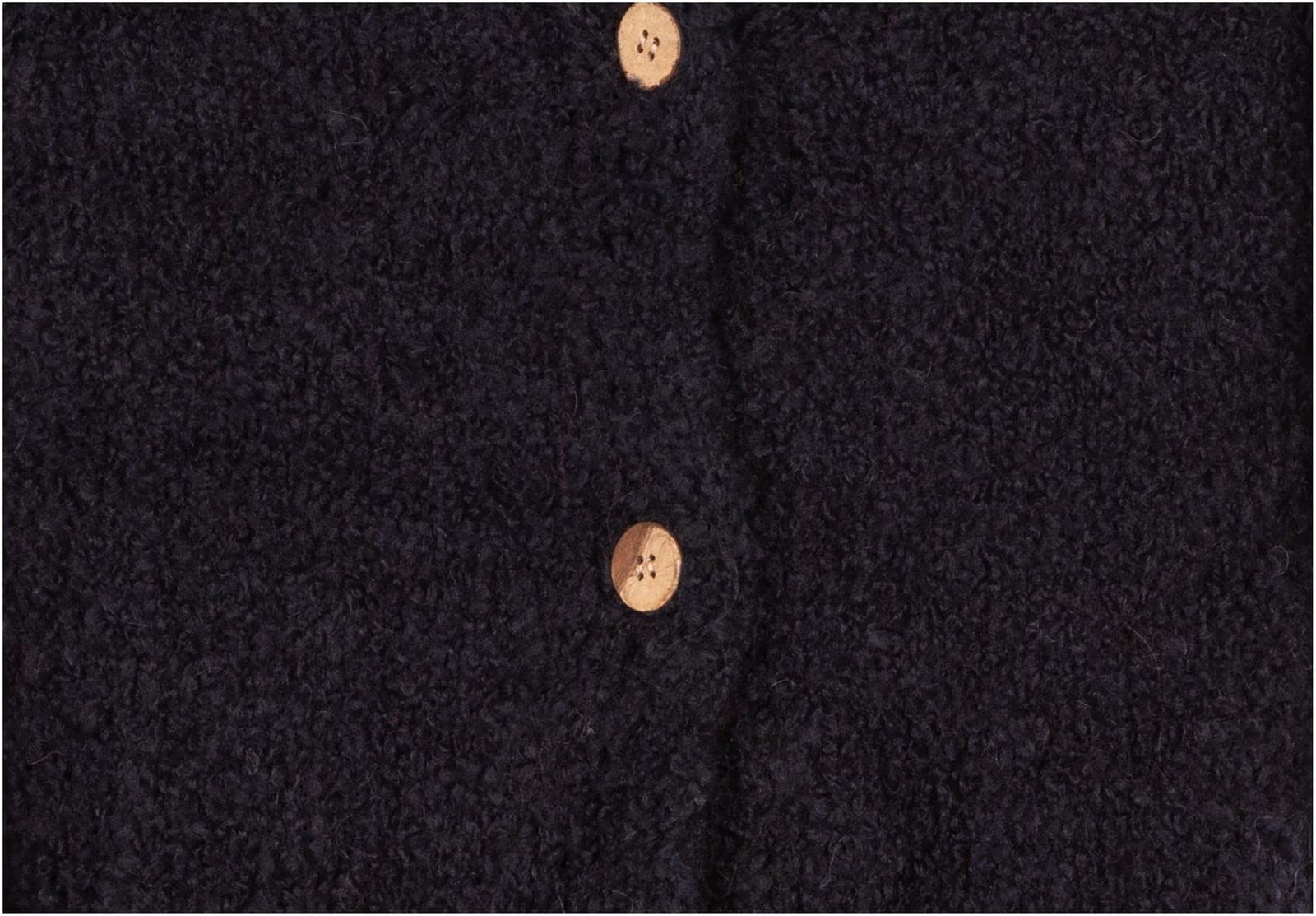 styleBREAKER Chaqueta de Punto Boucle para Mujer con Botones en la Parte Delantera, Color sólido, Chaqueta de Punto Bouclé, Talla única 08010081