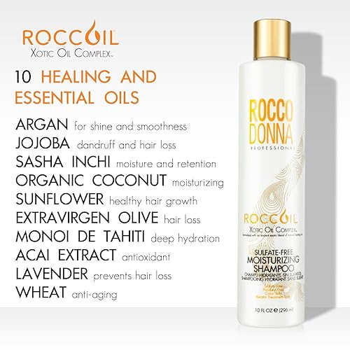 Miniatura 9 de Rocco Donna Champú hidratante sin sulfato para cabello dañado  Mejora el alisado y el brillo  Seguro para cabello teñido  32 oz