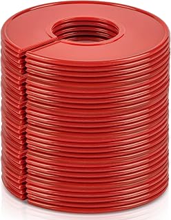 Sukh Closet Dividers 30pcs - Plastic Clothes Organizer Shelf Tags Labels for Clothing Rack Wardrobe Store Warehouse Nursery Must Haves Boutique Supplies Sturdy Durable Flexible No Burrs (Red)